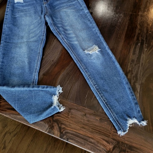 Vanilla Star Dark Wash High Rise Skinny Ankle Jeans - Picture 7 of 7